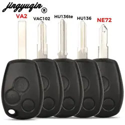 Jingyuqin-funda de repuesto para llave de coche, carcasa remota de 3 botones, para Renault Duster Modus Clio VAC102, Logan Sandero, 10 piezas