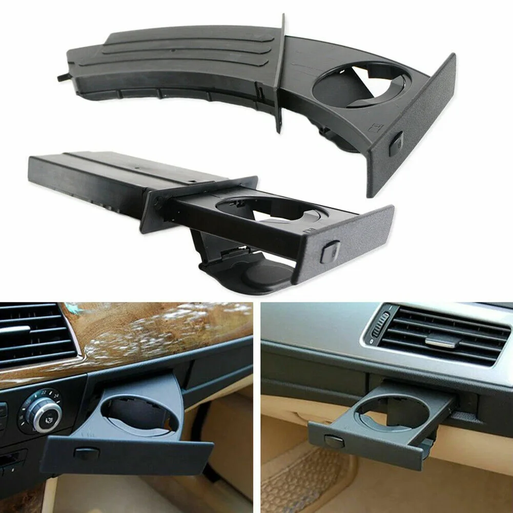 

2Pcs L&R Center Console Cup Holder 51459125622 For BMW 5 Series E60 E61 2004-2010 OEM Spec Perfect Fit Auto Interior Accessory