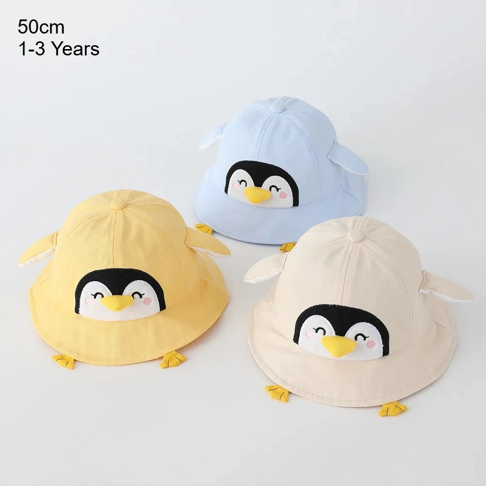 

Детская панама-пингвин 50 см для малышей 1-3 лет, летняя панама для мальчиков и девочек, весна-лето 2026, тонкая панама для младенцев