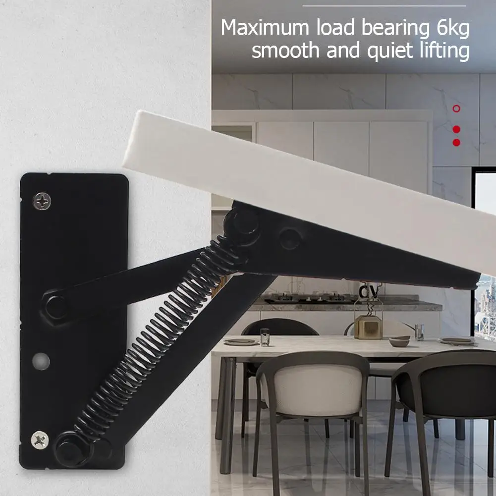 

2pcs Professional Spring Hinge 80 Degree Cabinet Door Lift Up Top Support Hinges Damper Buffer Home Improvement