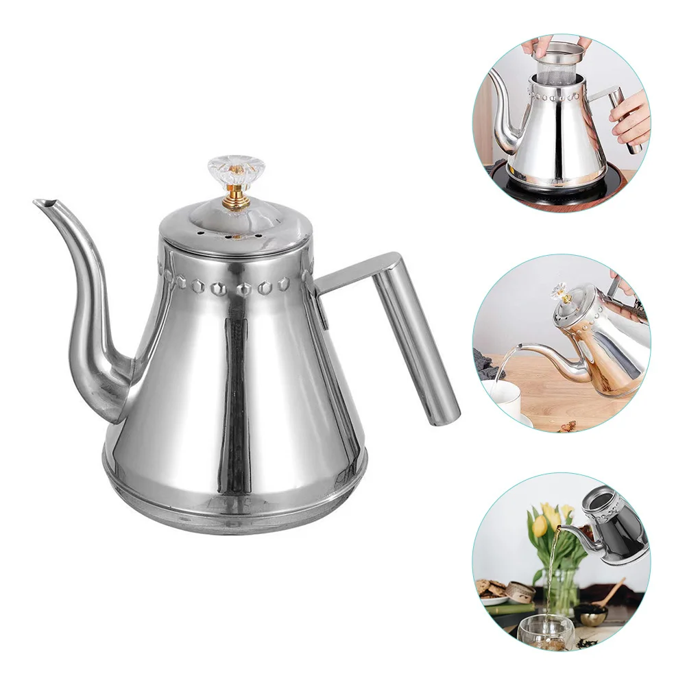 

Stainless Steel Tea Kettle Large Capacity Water Boiling Pot For Home Use Heat Resistant Anti-Scalding Kitchen Gadget