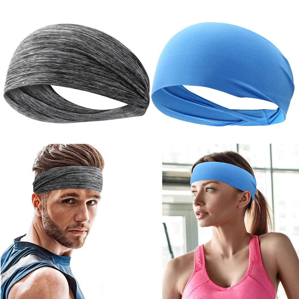 

Набор из 4 эластичных спортивных повязок на голову для бега, фитнеса, футбола, велоспорта, джоггинга, влагоотводящие повязки для волос для занятий спортом и йогой