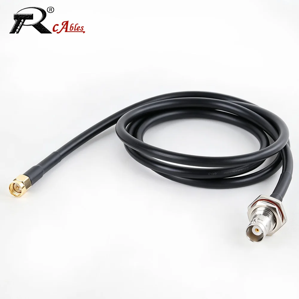 Waterproof BNC Female to SMA Male RF Connector LMR195 Coaxial Cable Extension Cord for WiFi Antenna Pigtail Bulkhead Jumper