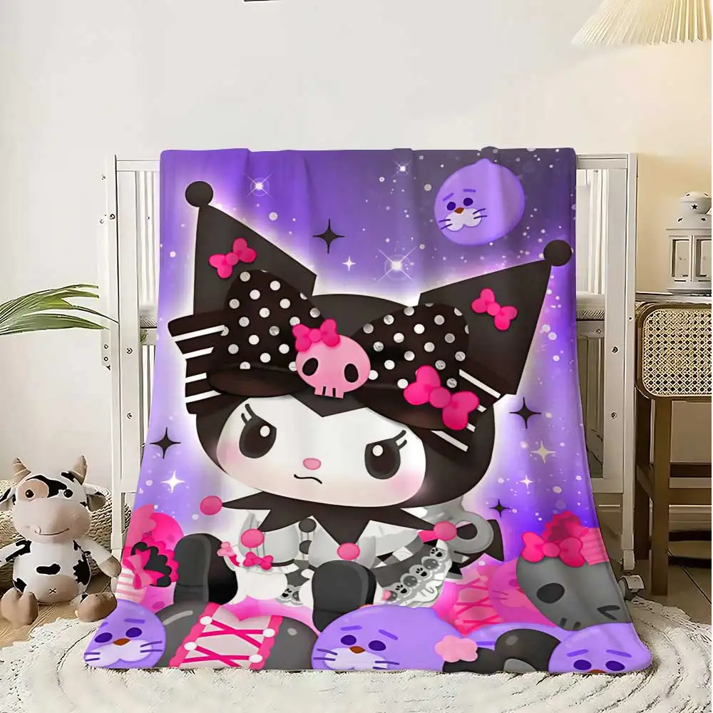 Decoración de dormitorio, manta de cojín Kawaii Kuromis para sala de estar, mantas cálidas de invierno para el hogar, colcha en la cama, sofá, rodilla