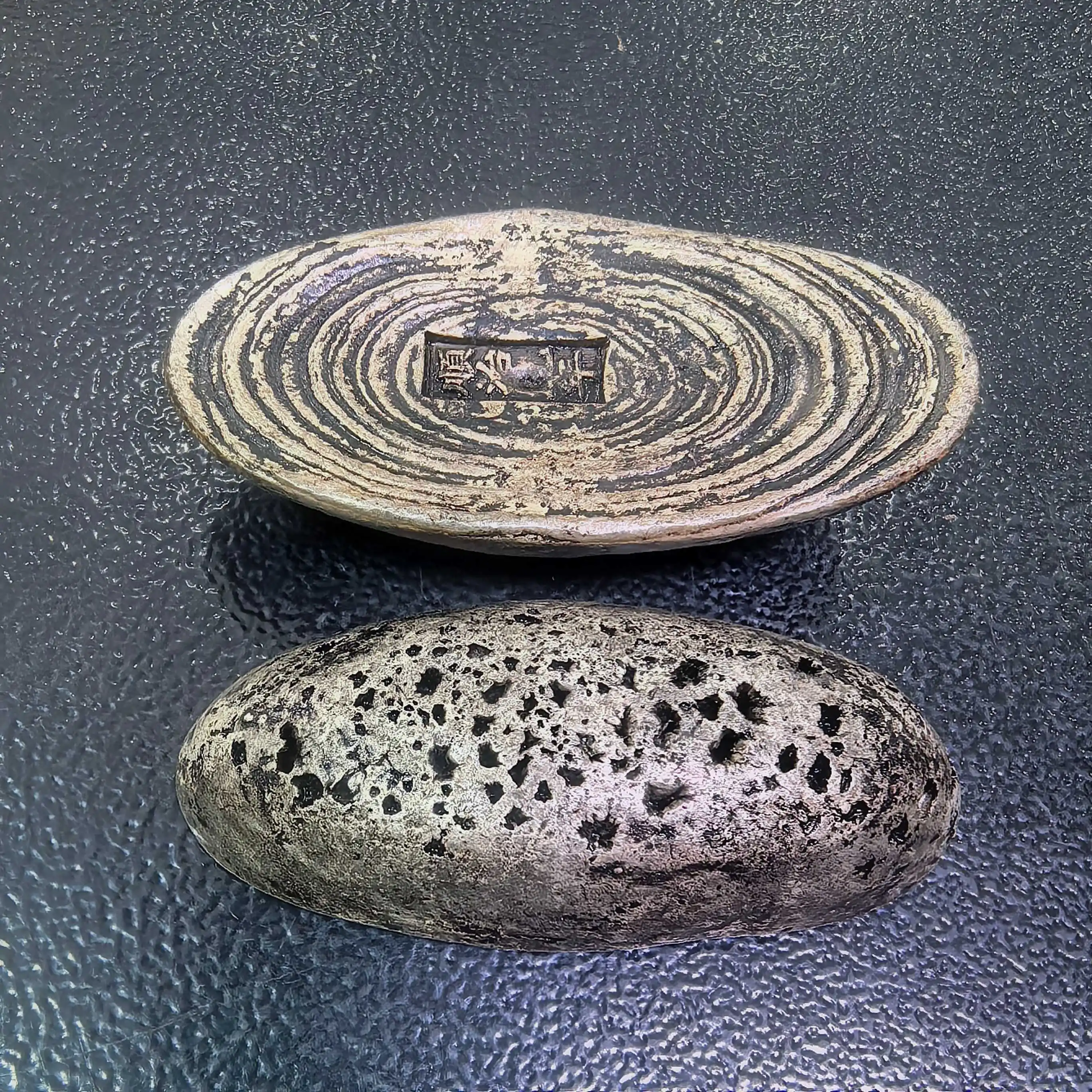 Classical metal casting decorative coins of five emperors' ingots and silver ingots in Qing Dynasty