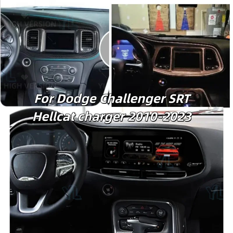 Android 13 Carplay For Dodge Challenger SRT Hellcat charger 2010-2023 Multimedia Car Radio GPS Auto Video Recorder Head Unit DSP