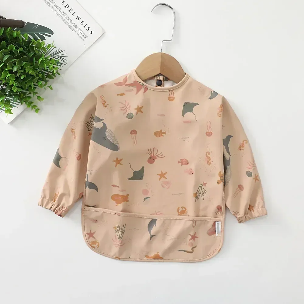 Baby Waterproof Long Sleeve Bibs, 1-3Y