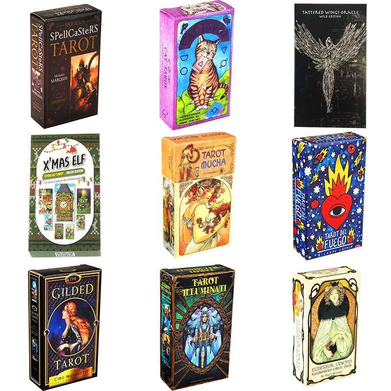 Tarot Illuminati Kit Cards Oracles Deck Card and Electronic Guidebook Tarot Game Toy Tarot Divination E-Guide Book