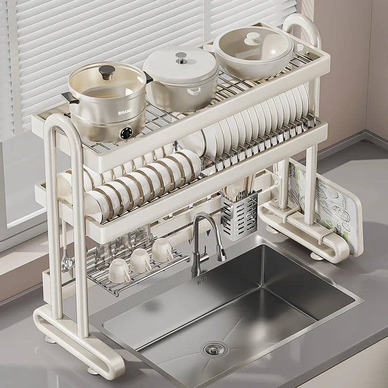 

Многофункциональная подставка-сушилка FINECHI из нержавеющей стали для кухонной раковины, для хранения посуды