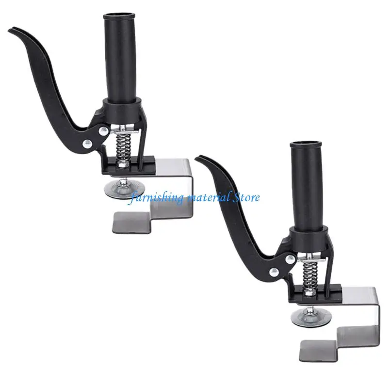 Y5GD 2Pcs Drawer Panel Installation Fixed Clip Replacement Detachable Clip Vises Metal Steel Drawer Panel Clips