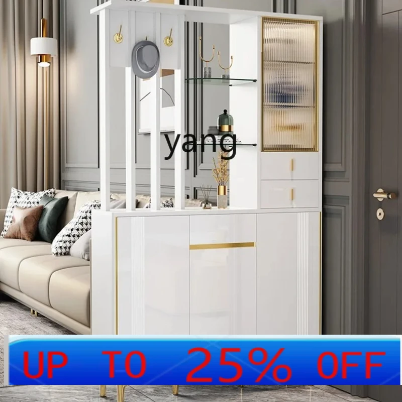 

lmm porch cabinet shoe cabinet integrated living room simple modern screen double-sided foyer partition cabinet rack