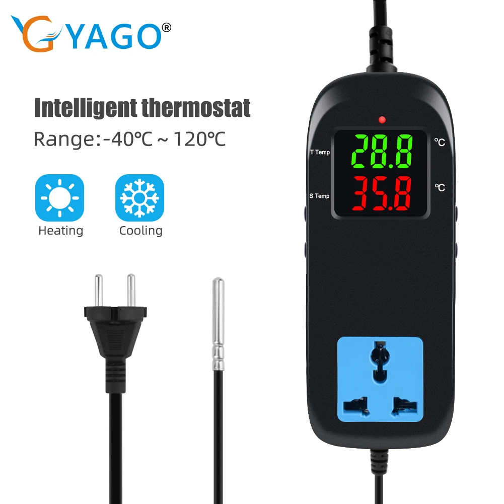 Yieryi MH-2000 AC90V~ 250V Quality Electronic Thermostat LED Digital Breeding Temperature Controller With Socket