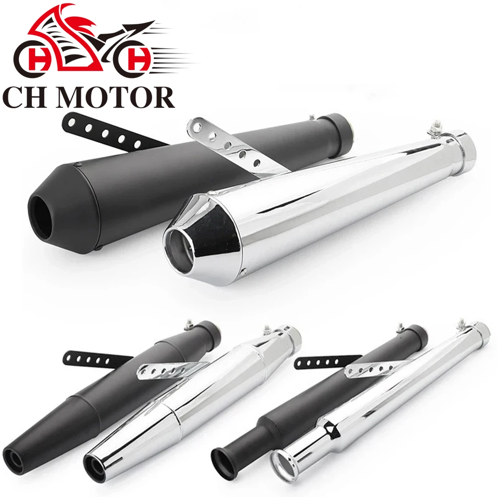 

Retro Vintage Classic Electroplating motorcycle exhaust for Cafe Racer Bobber QKopper Custom High Performance Muffler