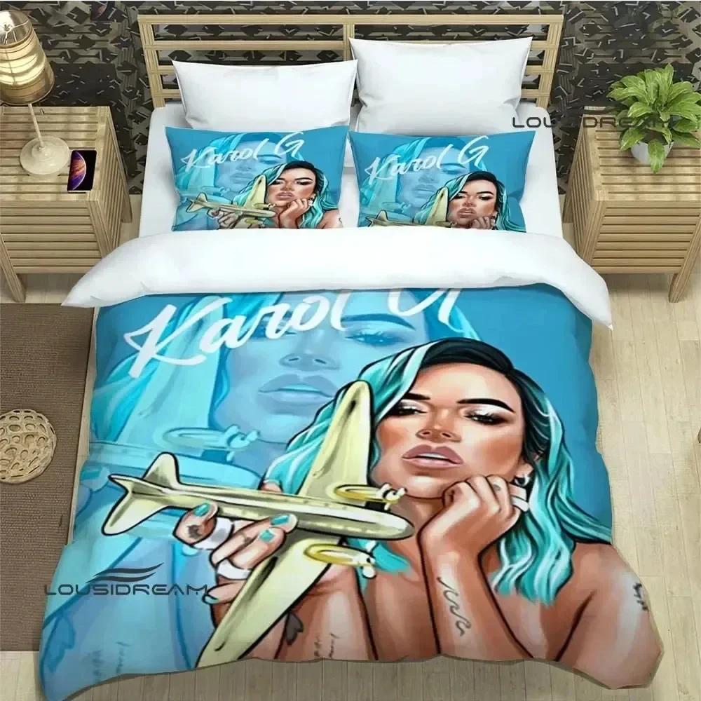 Karol G Fashion 3D NEW Duvet Cover Pillowcase Bedding Set Adult Boy Girl Bedroom Decoration Children Single Double Large