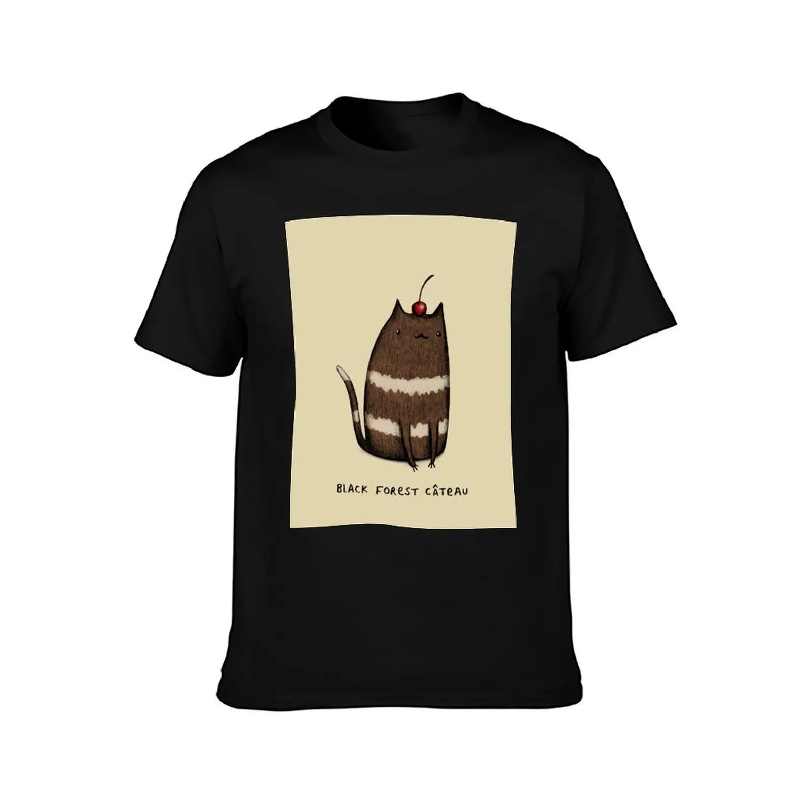 Black Forest Cateau T-Shirt Soft Stretch Short Sleeve Top T-Shirt