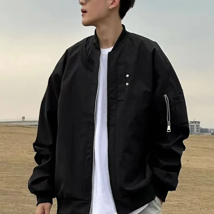 

Мужской повседневный костюм-бомбер в стиле пилот, осенний, больших размеров, 250 пу, функциональный, для работы, модный, в стиле High Street