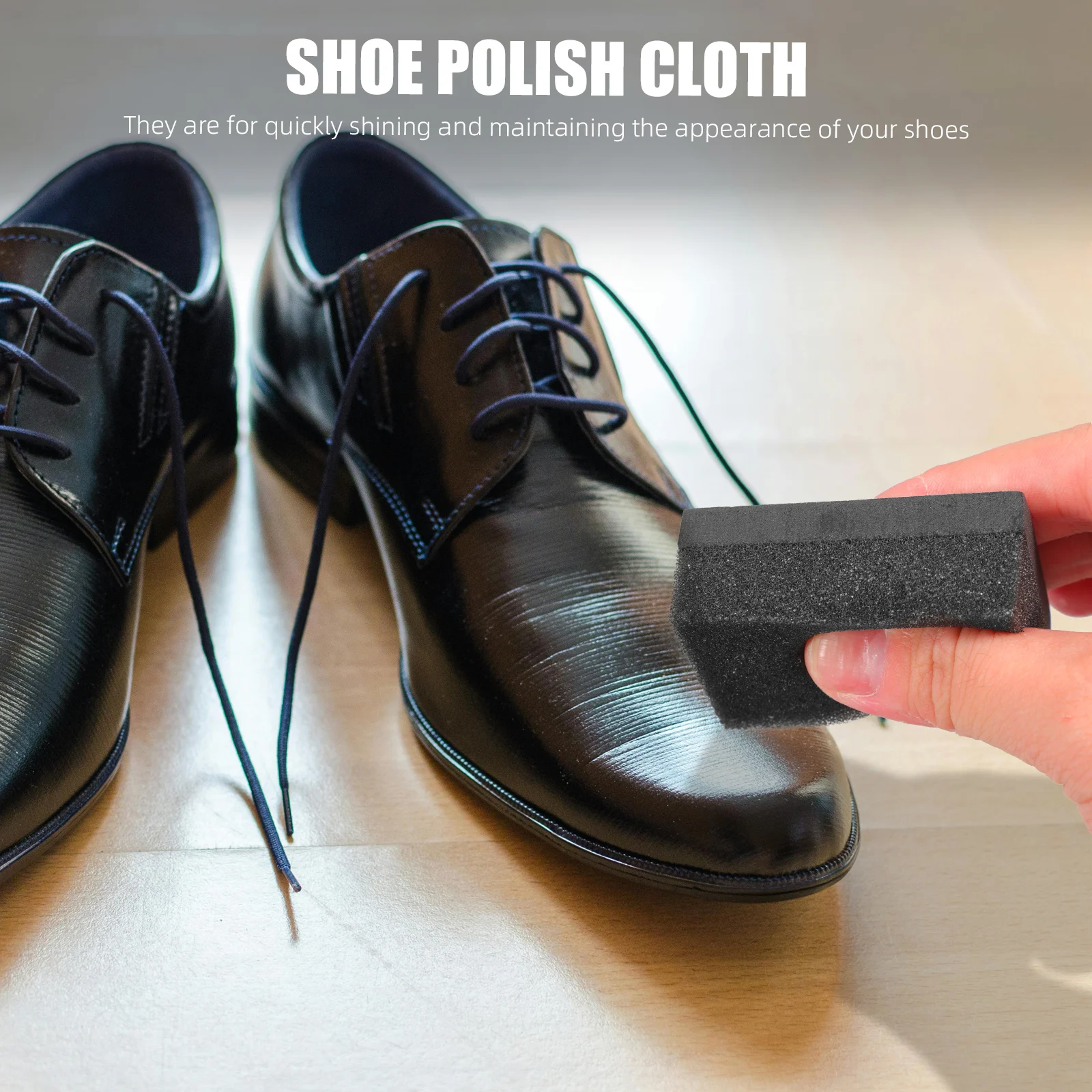 

10 pcs Disposable Shoe Wipes Black Polish Kit Care Cloth Shoes Feet Buffer Polishing Tennis