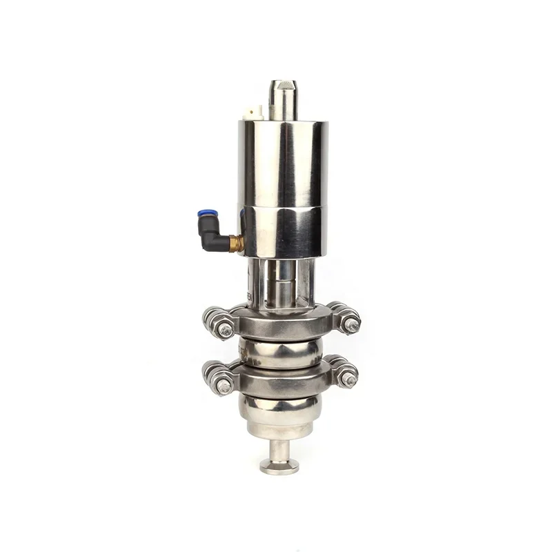 1/2inch 12.7mm Stainless Steel Forging SS304 SS316L Hygienic 3-way LL Model Pneumatic Diverter Valve Division Valve