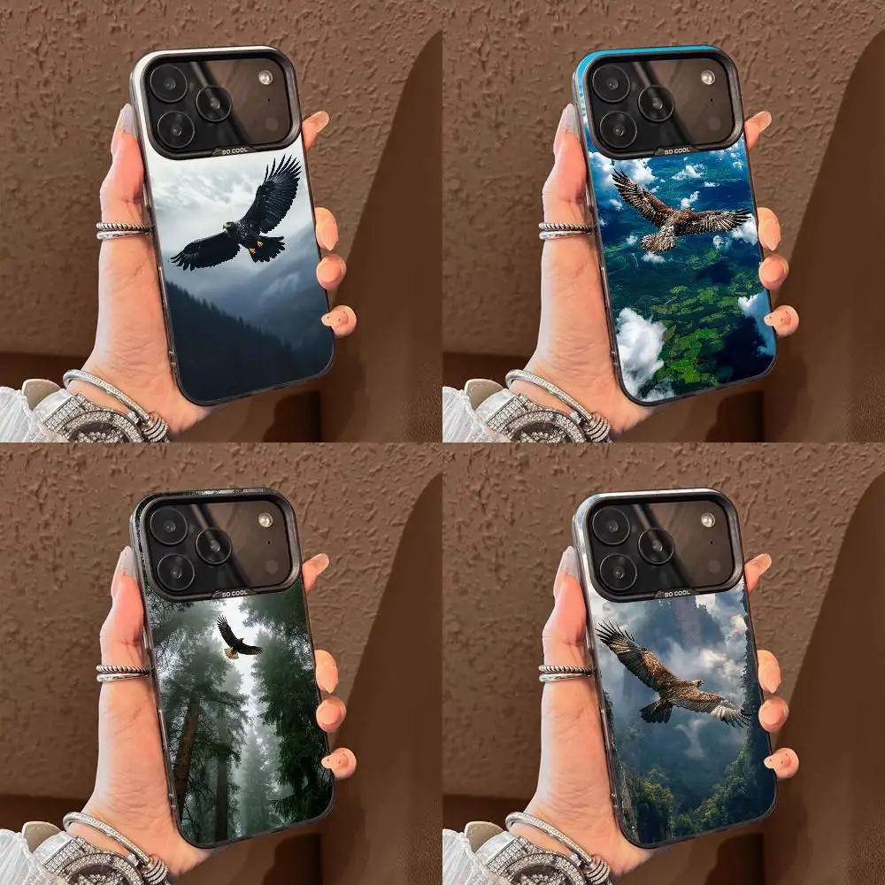 

Eagle Hawk Falcon Bird Phone Case For iPhone 17,16,15,14,13,12,11,Pro,Max,Plus,E,Air,Mini Black Tpu Cover