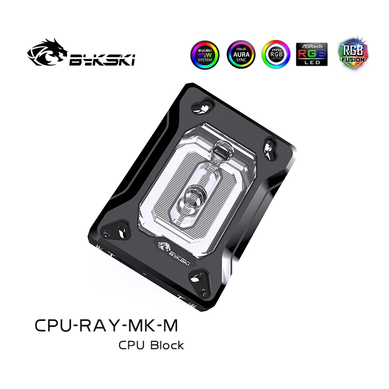 BYKSKI CPU Block für AM3 / AM4 / Ryzen 3/5/7 3600 /3000 ThreadPipper Wasser Kühler A-RGB Licht Kühler CPU-RAY-MK-M