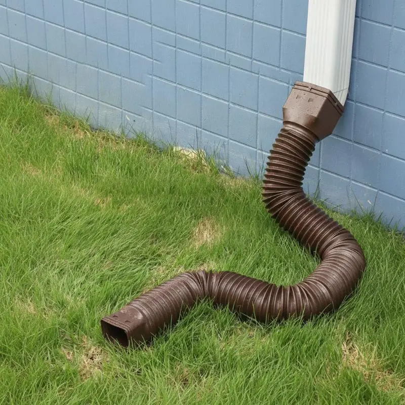 Round PE Downspout Extender Flexible Extendable Rain Drain Pipe for Outdoor Residential Gutter Drainage System
