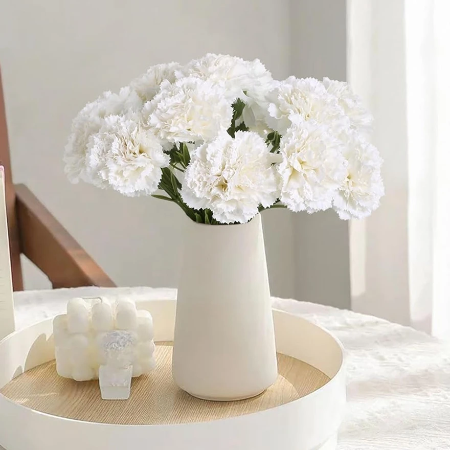 

Artificial Flowers Silk Carnations Home Wedding Bride Bouquets Christmas Decor Accessories Garden DIY Gifts Candy Box Scrapbooks