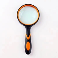 Round silicone handheld 10x high-definition magnifying glass for elderly and children observation reading identification tool