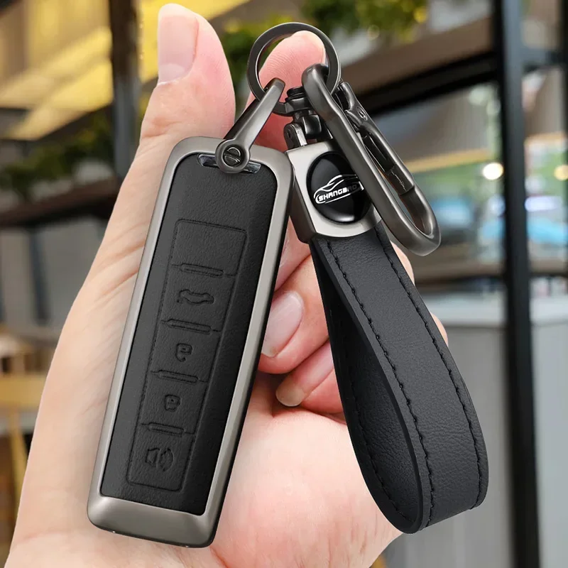 Zinc Alloy Car Key Case Cover For Wey Coffee 01 Tank Tank300 Protector Shell Remote Keychain Keyless Interior Accessories