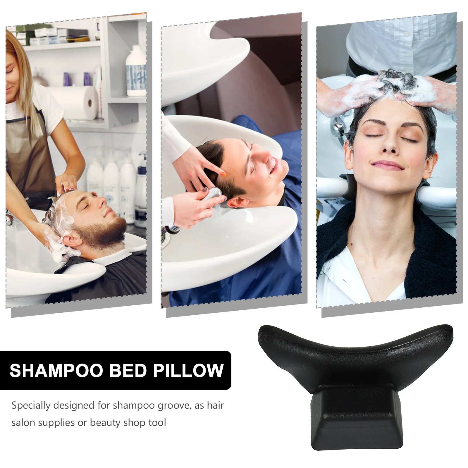 

Reusable Shampoo Neck Rest Cushion Made of Wear-Resistant Rubber Comfortable Hair Wash Bowl Support Salon Beauty Tool Pillow