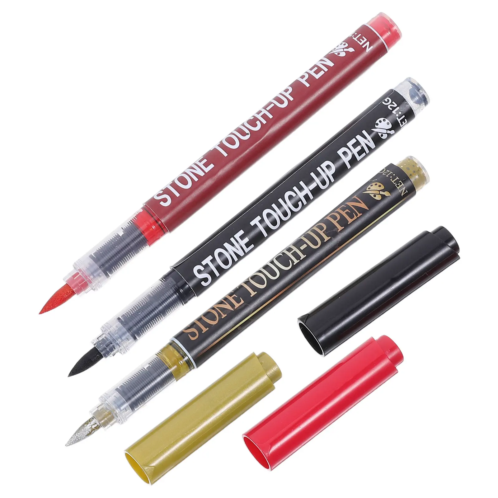3Pcs Cemetery Paint Markers Waterproof Tombstone Marker Pens for Monument Stone Scratch Repair and Gravesite Lettering