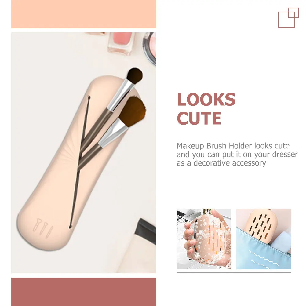

Силиконовый держатель для макияжа Силиконовые держатели для кистей для макияжа Органайзер для хранения губок Портативная дорожная сумка Красота Кисть для яиц Шт.