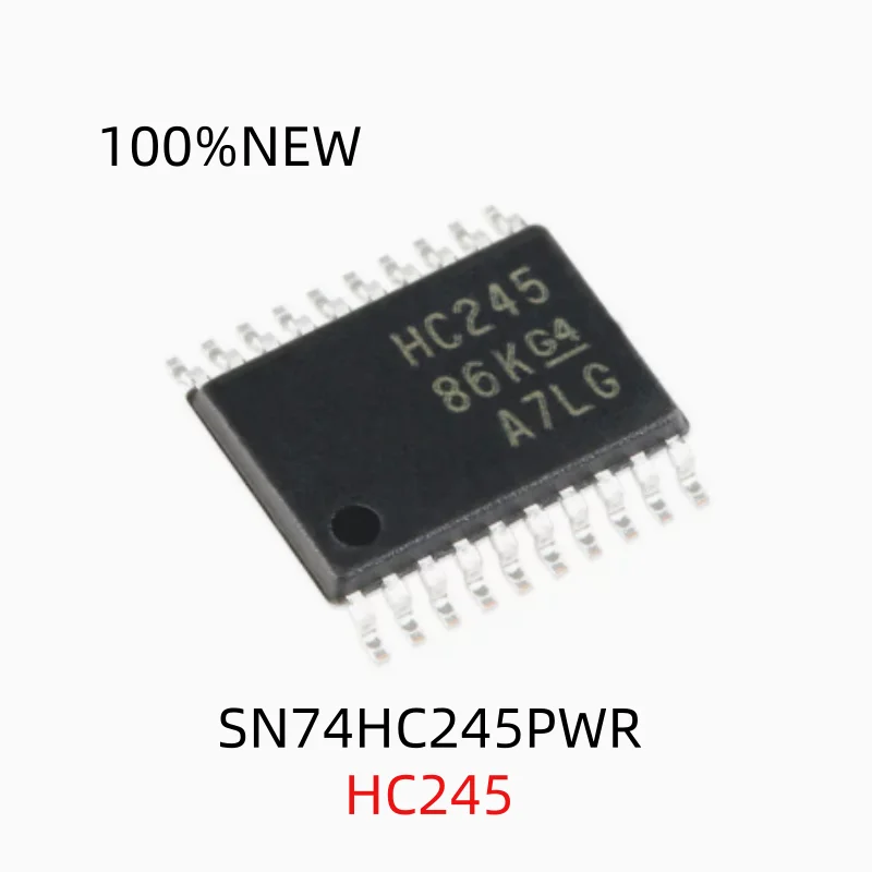 (20 Pieces) 100% New Sn74Hc245Pwr Hc245 Tssop-20 Three-State Output Eight-Way Bus Transceiver Chip Smd Ic