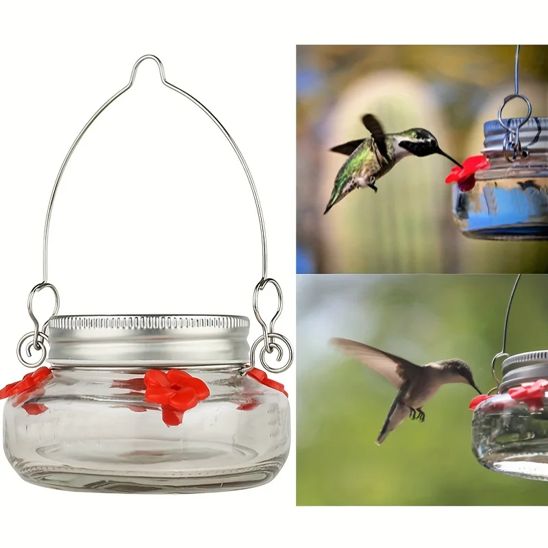 2pcs Bird Feeder Hummingbird Bird Feeder Outdoor Garden, Bird Feeder Tree Hanging Animal Water Feeder