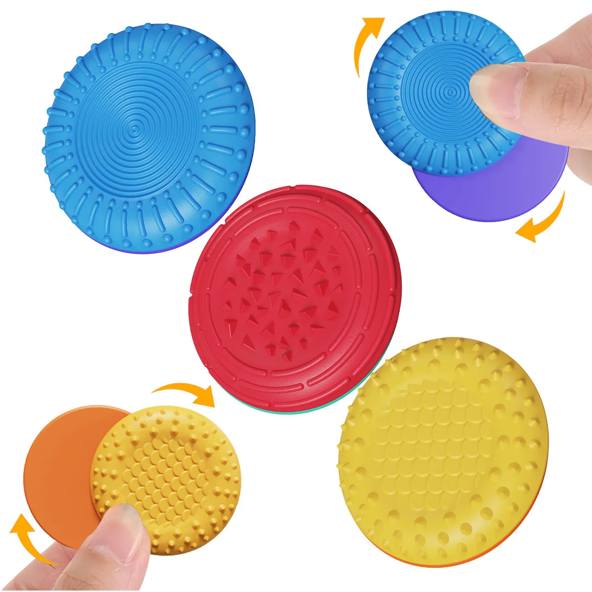 Magnetic Fidget Toys for Adults & Kids -Textured Sensory Toys for Autism Children Anxiety Relief - Quiet Stress Fidgets Sliders