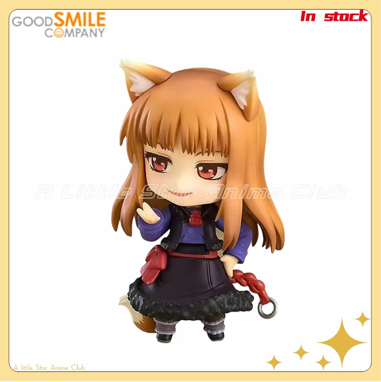 

In Stock Original GSC Q Version Human Figure 728 Wolf and Spice Holo Anime Figure Model Collection Ornaments Toys