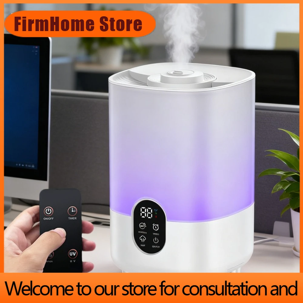 FirmHome Store4L Air Humidifier With Remote Control Cool Mist Humidifier For Home Bedroom Office USB Humidifier Diffuser 220V EU