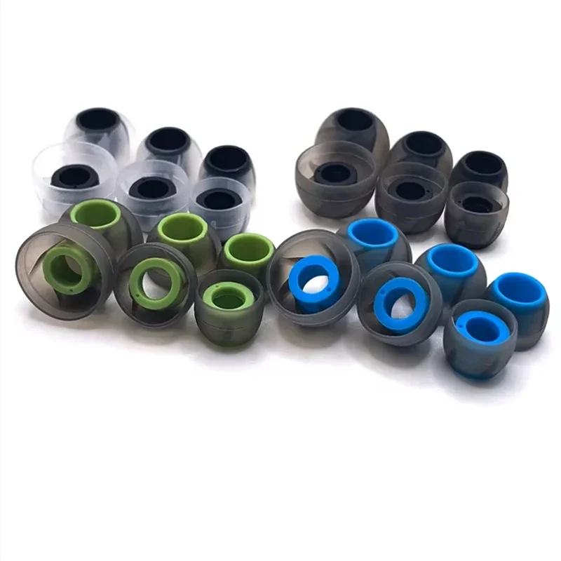 3Pairs Silicone Earbuds 4.5m (L M S) for In-Ear Earphone Earpad with Spirals Eartips Ergonomic Ear Cups for Comfort Fit