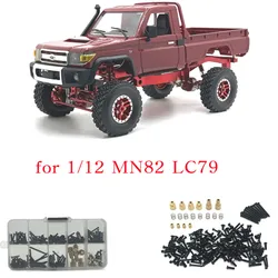 Suitable for MN Model 1/12 MN82 LC79 RC Car Accessories Modification Car Shell Height Column 210PCS Screw Box 