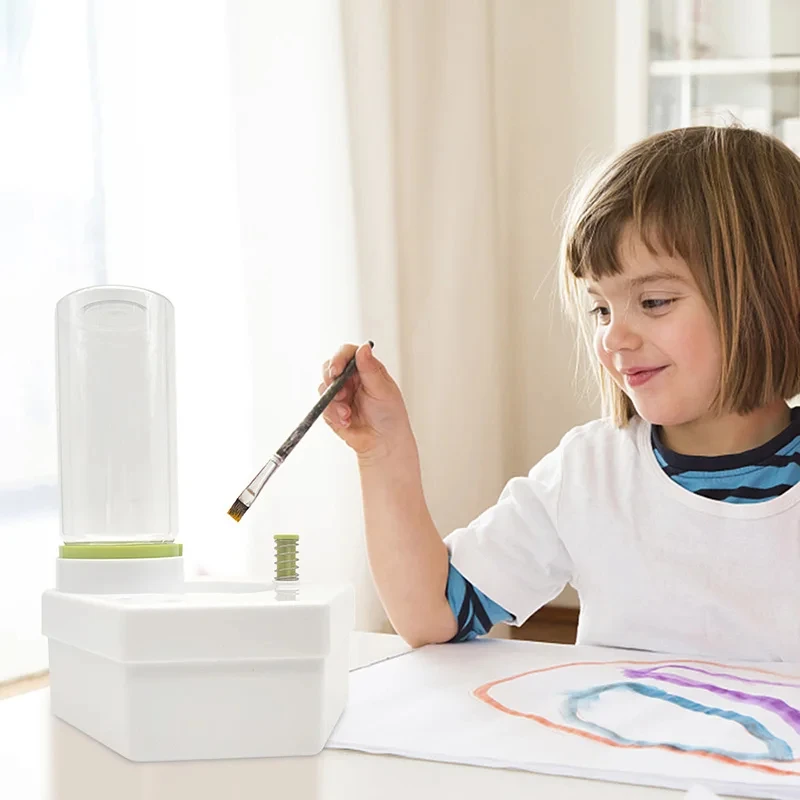 Paint Brush Cleaner Drain Button Automatic Water Circulation kids Adult Paint Brush Cleaning Machine Water Saving Paint Brush