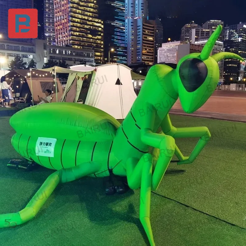 Giant realistic forest inflatable mantis customize oxford material factory balloon animal mantis