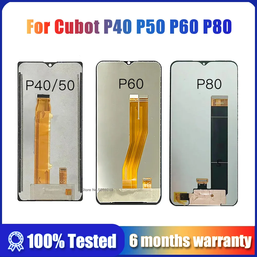 New For Cubot P80 P60 P50 P40 LCD Screen Phone Replacement For Cubot P80 LCD Display Touch Screen Digitizer Assembly 100% Tested