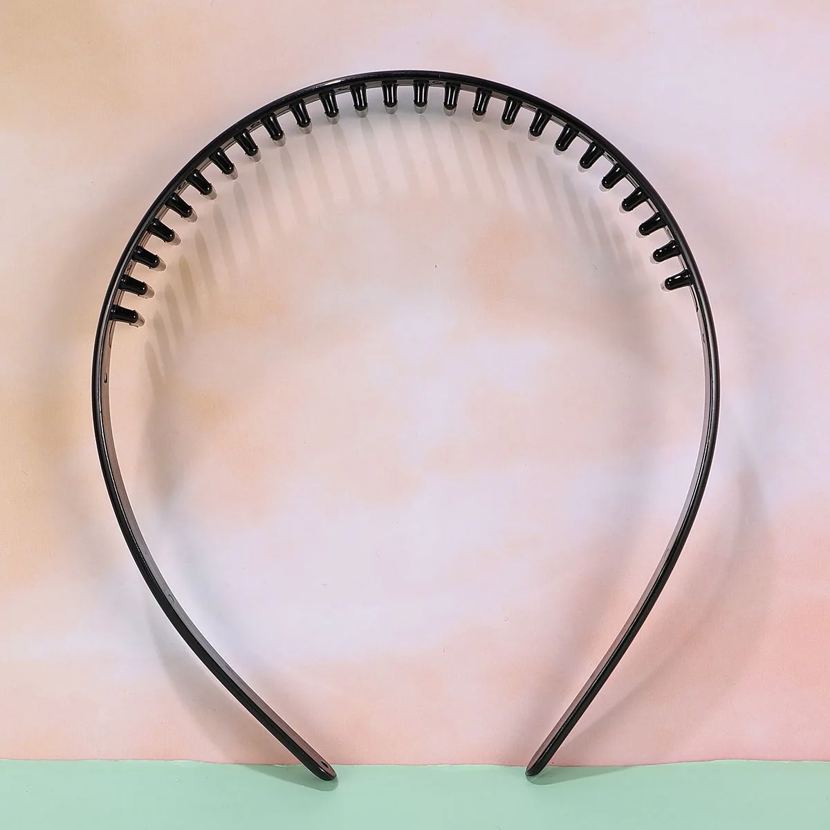 

2Sets Plastic Hairband Teeth Comb for Girls Women Assorted Colors Skinny Teeth Grip Head Accessories Daily Wear Sport Makeup