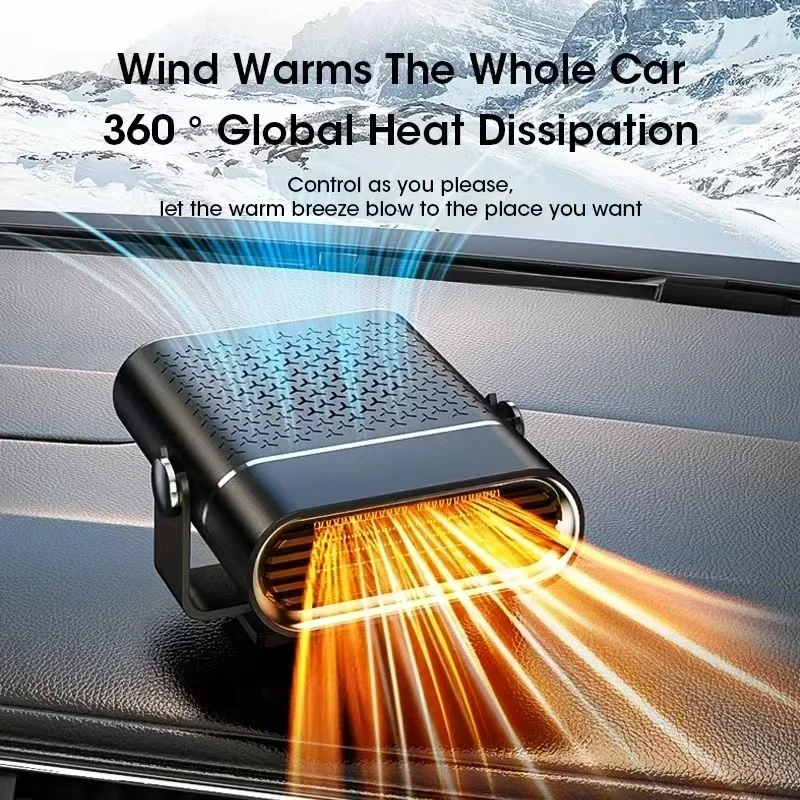 

Car Heater Winter Fast Heating Electric Heated Fan Windshield Defogging Heating Implement Car Anti-Fog Heater SUV Travel Camper