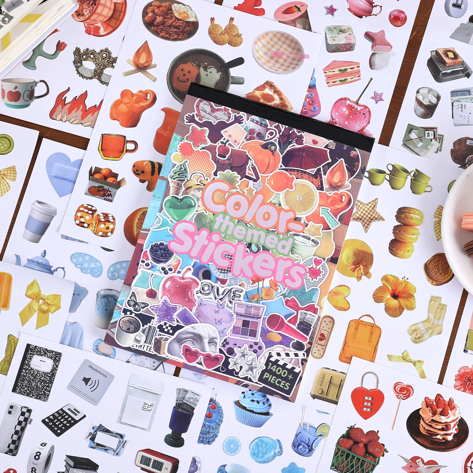 1400+ Pcs Floral Animal Paper Sticker Book Decorative Stickers for Scrapbooking Journaling DIY Decor Great Craft Supplies