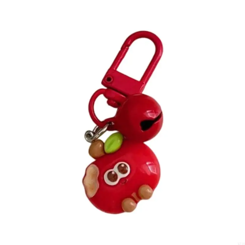 Animated Bitten Apples Keyring Featuring Playful Sound Colorful Resin Accessory For Keys Backpacks