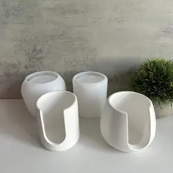 Cylindrical Incense Burner Candle Holder Silicone Mold For Gypsum Plaster DIY Candle Storage Container Decoration Molds Home