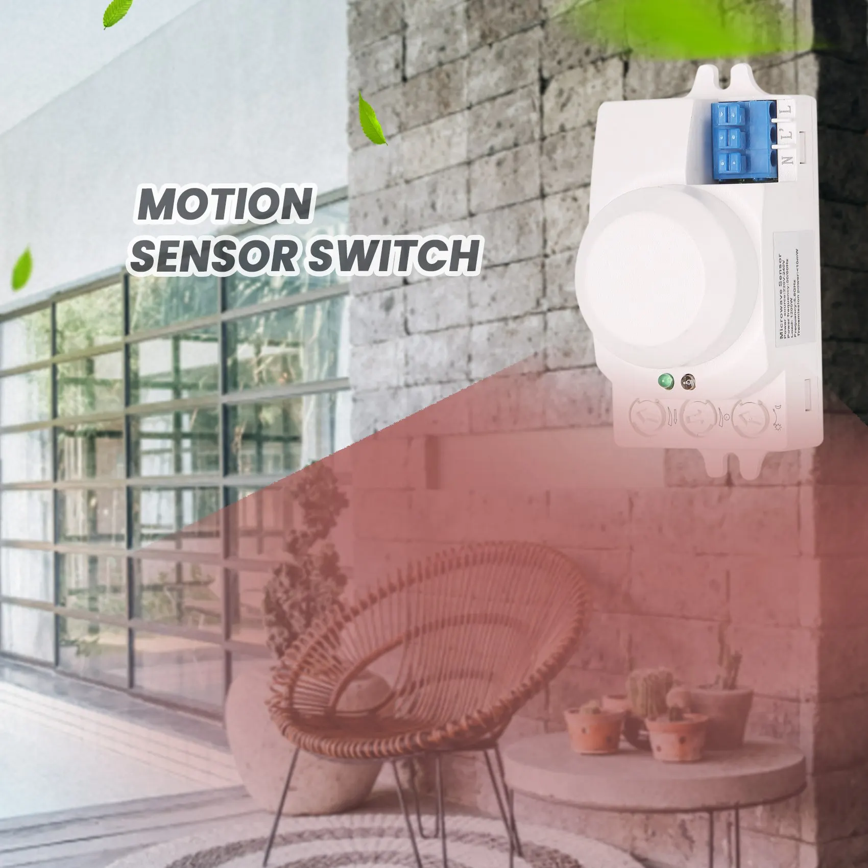 Novo sistema hf de 5.8ghz led micro-ondas sensor de movimento de 360 graus interruptor de luz detector de movimento corporal
