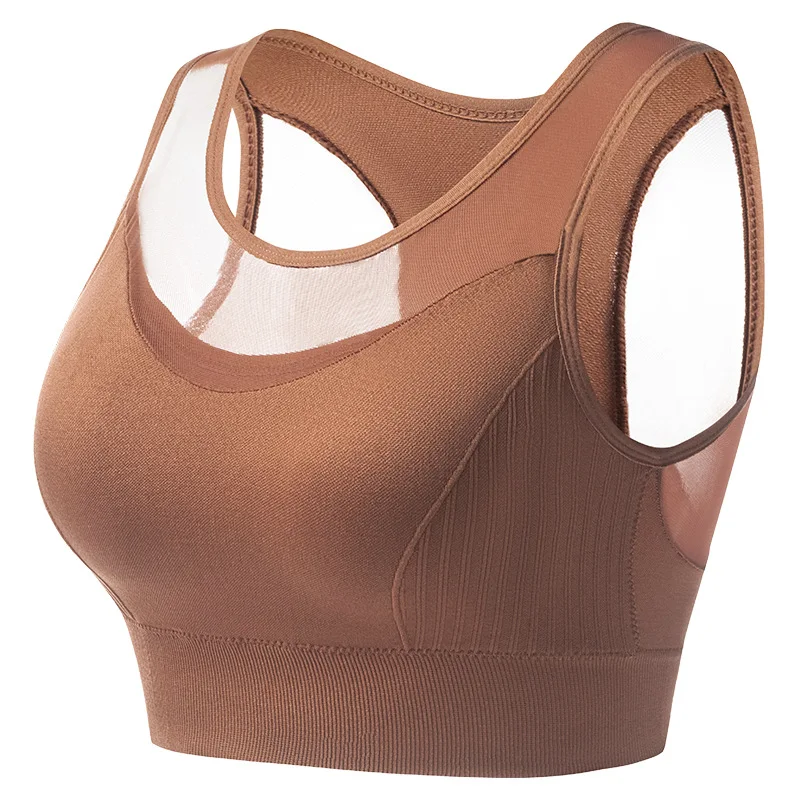 

Sports Bra Integrated Chest Pad,Seamless Yoga Vest,High-strength Shock-absorbing,Gathered I-shaped Beautiful Back,Breathable Bra