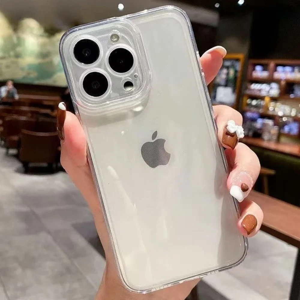 Image of Kristallklare Weiche Silikon-Handyhülle für iPhone 18 17 16 15 14 13 12 11 Pro Xs Max Plus Air Mini XR X 17e 16e Schlanke Schutzhülle