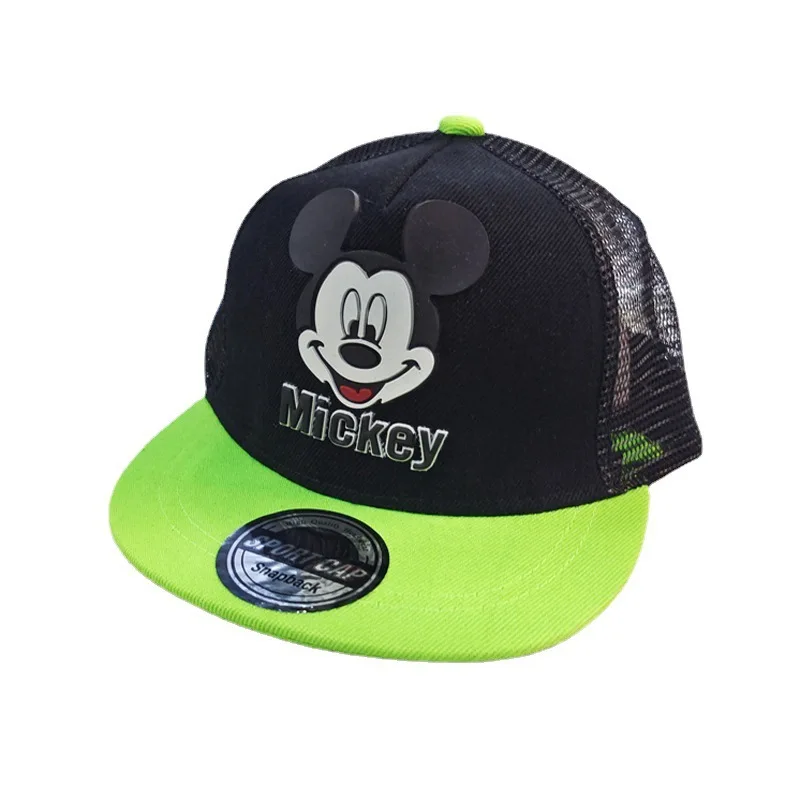 Disney Mickey Mouse Mesh Baseball Cap Summer Fashion Kids Snapback Children Hip Hop Hats